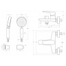 Смеситель для ванны BelBagno Ancona ANCONA-VAS/DFS-CRM
