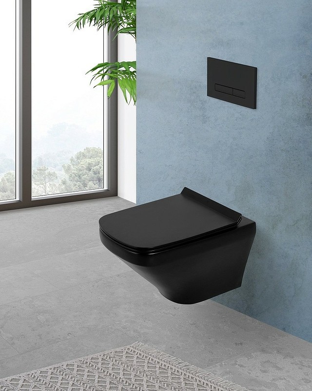 Унитаз BelBagno Sela BB3201CHR-MB подвесной