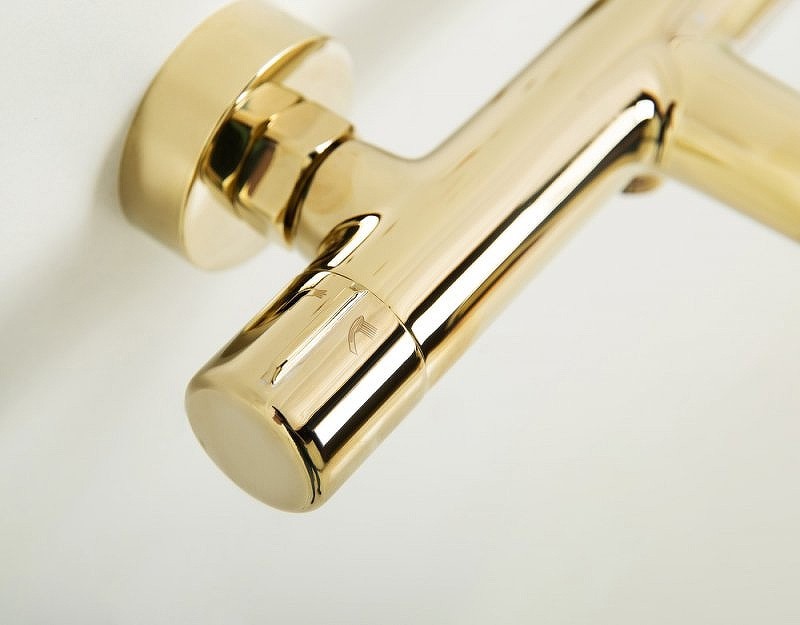 Смеситель для ванны BelBagno Uno UNO-VASM/DFS-ORO