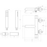 Смеситель для ванны BelBagno Uno UNO-VASM/DFS-ORO