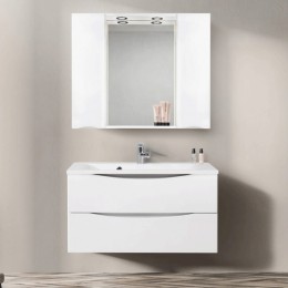 Зеркало со шкафом BelBagno MARINO-SPC-1000/750-2A-BL-P 100 с подсветкой