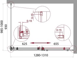 Душевой уголок BelBagno Acqua 130х100 ACQUA-AH-1-130/100-C-Cr