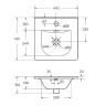 Раковина BelBagno 40 BB-8099-3-40