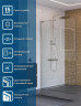 Душевая перегородка BelBagno Uno 110 UNO-L-1-TB-110-C-Cr
