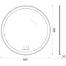 Зеркало BelBagno SPC-RNG-800-LED-TCH-RAD с подсветкой