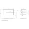 Тумба под раковину BelBagno Kraft 100 R KRAFT-1000-2C-1A-SO-CG-R подвесная