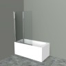 Шторка на ванну BelBagno UNO-V-2-110/150-C-Cr