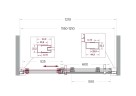 Душевая дверь BelBagno Marino 2 120 MARINO-2-BF-1-120-C-GM