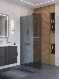 Душевая перегородка BelBagno Uno 110 UNO-L-1-TB-110-GR-Cr