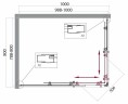 Душевой уголок BelBagno UNO-195-AH-2-100/80-C-Cr 100x80