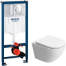 Комплект унитаза BelBagno Uno-Tor BB5177CH-TOR/SC с инсталляцией Grohe Rapid SL 38721001