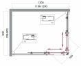 Душевой уголок BelBagno UNO-195-AH-2-120/80-C-Cr 120x80