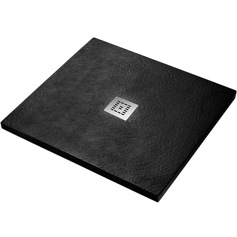 Душевой поддон из искусственного камня BelBagno Uno 90x90 TRAY-MR-UNO-A-90-35-NERO-CR