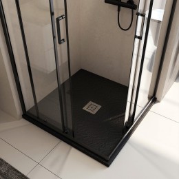 Душевой поддон из искусственного камня BelBagno Uno 90x90 TRAY-MR-UNO-A-90-35-NERO-CR