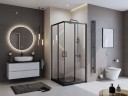 Душевой поддон из искусственного камня BelBagno Uno 90x90 TRAY-MR-UNO-A-90-35-NERO-CR