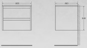 Тумба под раковину BelBagno Kraft 60 KRAFT-600-2C-SO-RT подвесная