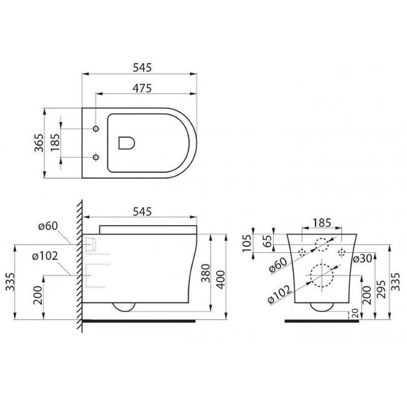 Унитаз BelBagno Ancona BB1224CHR-SM подвесной