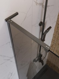 Душевая перегородка BelBagno Uno 90 UNO-L-1-TB-90-BR-GM