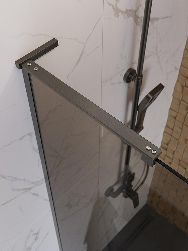 Душевая перегородка BelBagno Uno 90 UNO-L-1-TB-90-BR-GM