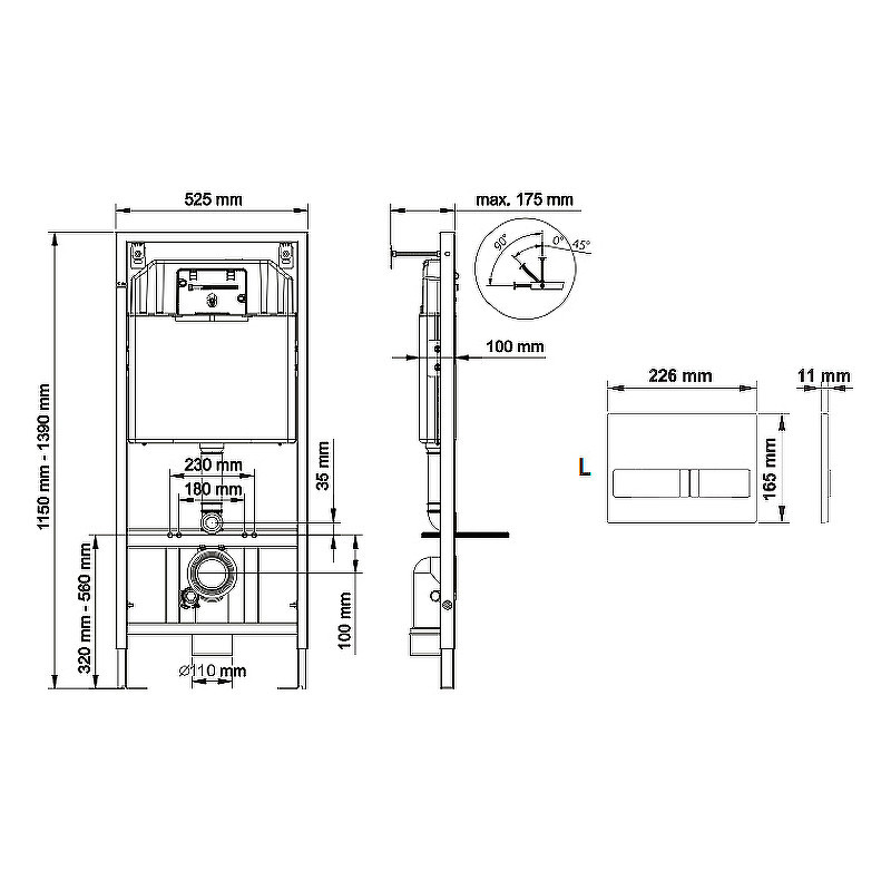 Комплект унитаза BelBagno Uno-Tor BB5177CH-TOR/SC с инсталляцией Berges Novum L3 040213