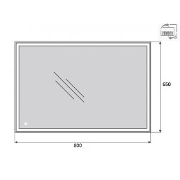 Зеркало BelBagno SPC-GRT-650-800-LED-TCH с подсветкой