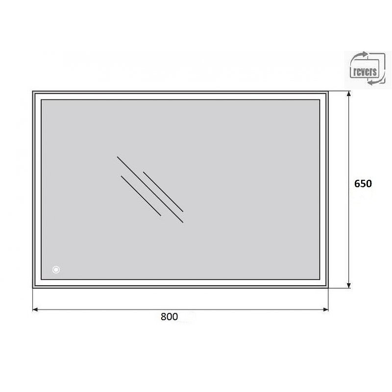 Зеркало BelBagno SPC-GRT-650-800-LED-TCH с подсветкой