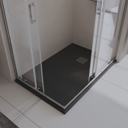 Душевой поддон из искусственного камня BelBagno Uno 120x80 TRAY-MR-UNO-AH-120/80-35-NERO-CR