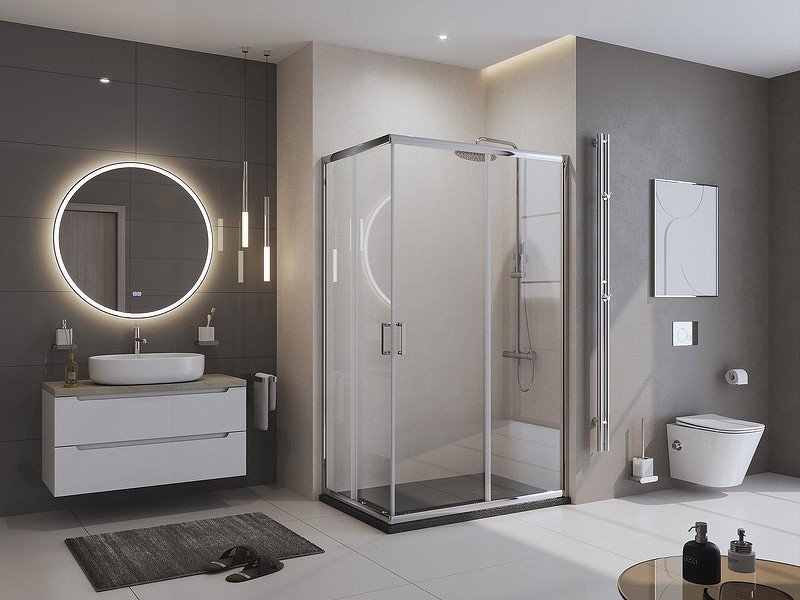 Душевой поддон из искусственного камня BelBagno Uno 120x80 TRAY-MR-UNO-AH-120/80-35-NERO-CR