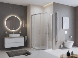Душевой поддон из искусственного камня BelBagno Uno 90x90 TRAY-MR-UNO-R-90-550-35-W-BO