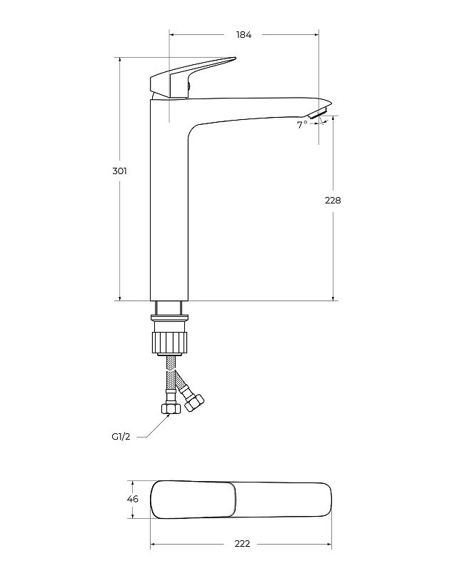 Смеситель для раковины BelBagno Due DUE-LMC-GM-W0