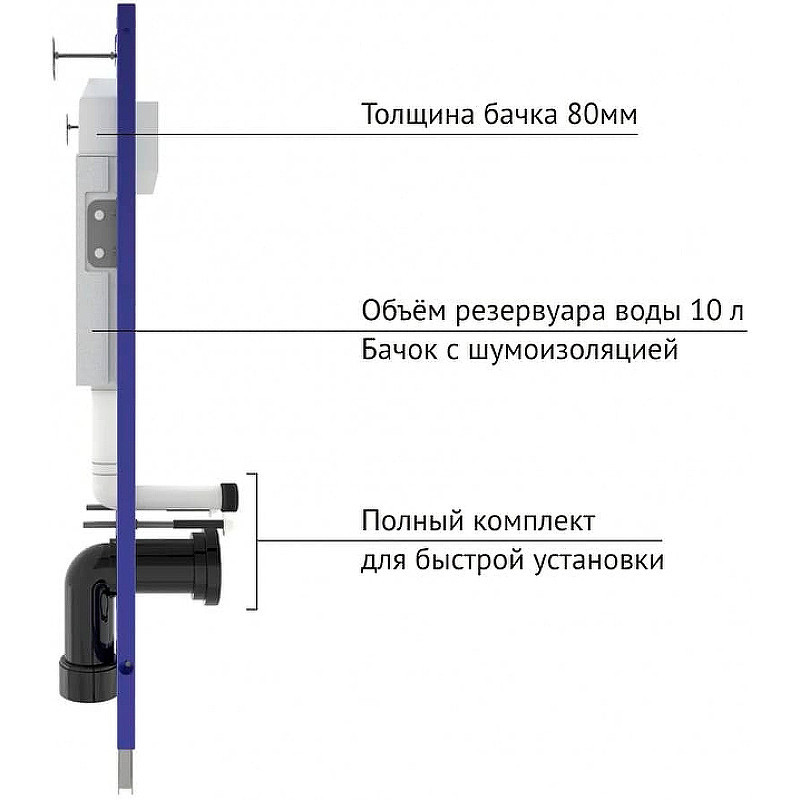 Комплект унитаза BelBagno Uno-Tor BB5177CH-TOR/SC с инсталляцией Berges Novum L5 040215