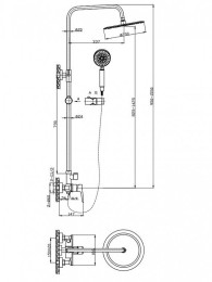 Душевая система BelBagno Ancona ANCONA-DOCM-CRM