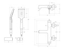 Смеситель для ванны BelBagno Acqua ACQUA-VASM/DFS-CRM