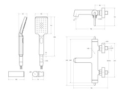 Смеситель для ванны BelBagno Acqua ACQUA-VASM/DFS-CRM