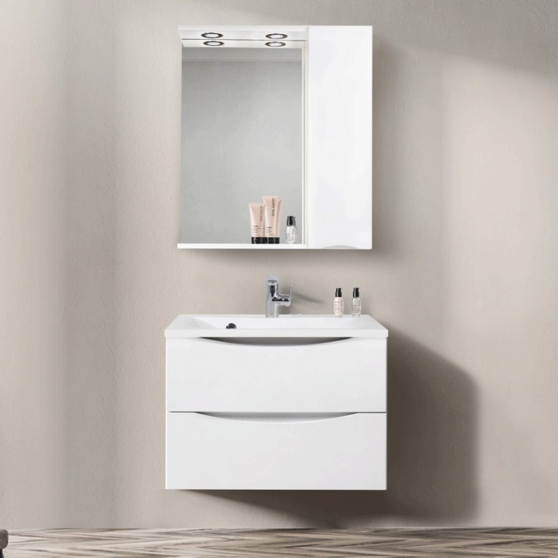 Зеркало со шкафом BelBagno MARINO-SPC-800/750-1A-BL-P-R 80 с подсветкой