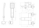 Смеситель для ванны BelBagno Romana ROM-VASM-CRM