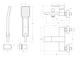 Смеситель для ванны BelBagno Romana ROM-VASM-CRM