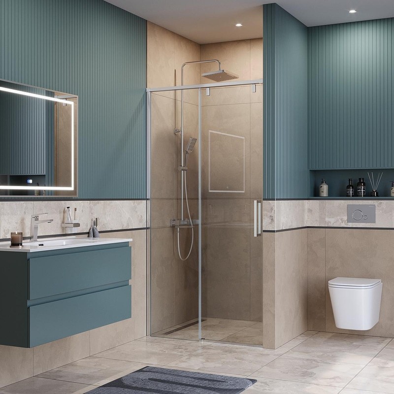 Душевая дверь BelBagno Soft Close-1 100 SOFT_CLOSE-1-BF-1-100-C-Cr