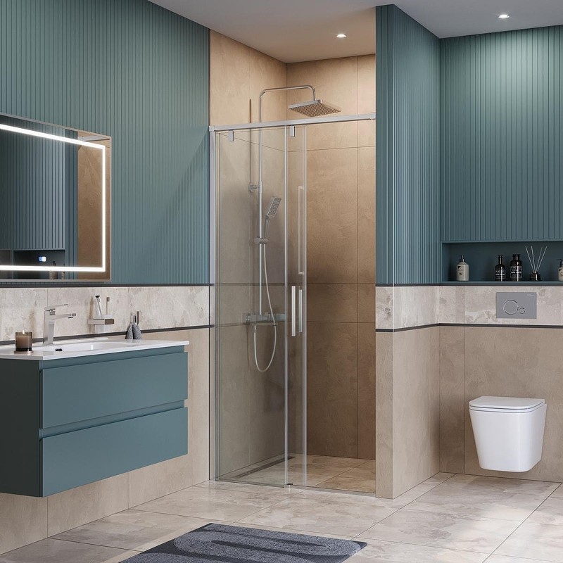 Душевая дверь BelBagno Soft Close-1 100 SOFT_CLOSE-1-BF-1-100-C-Cr