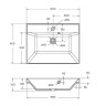 Раковина BelBagno 60 BB600/450-LV-ART-AST-NERO