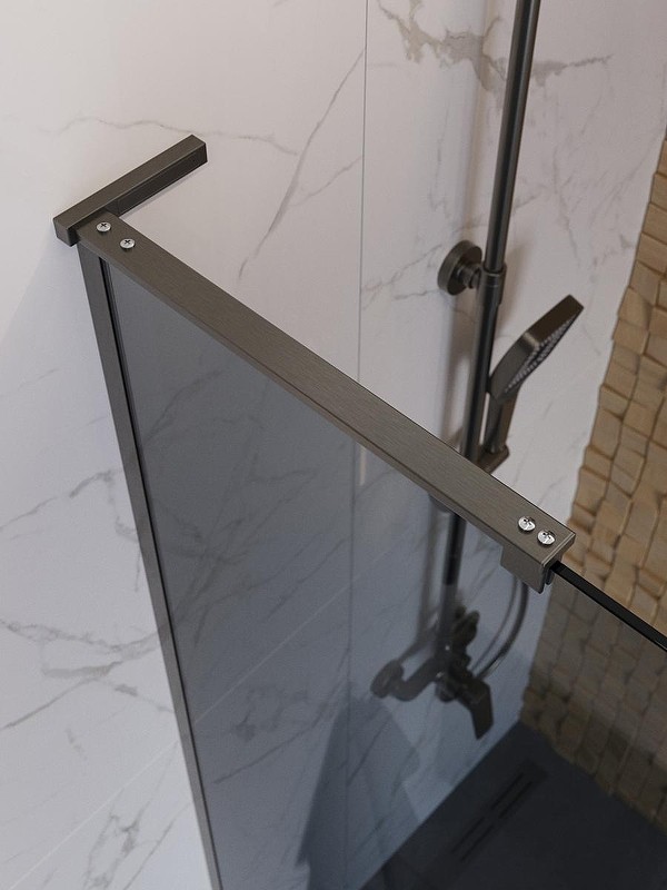 Душевая перегородка BelBagno Uno 80 UNO-L-1-TB-80-GR-GM