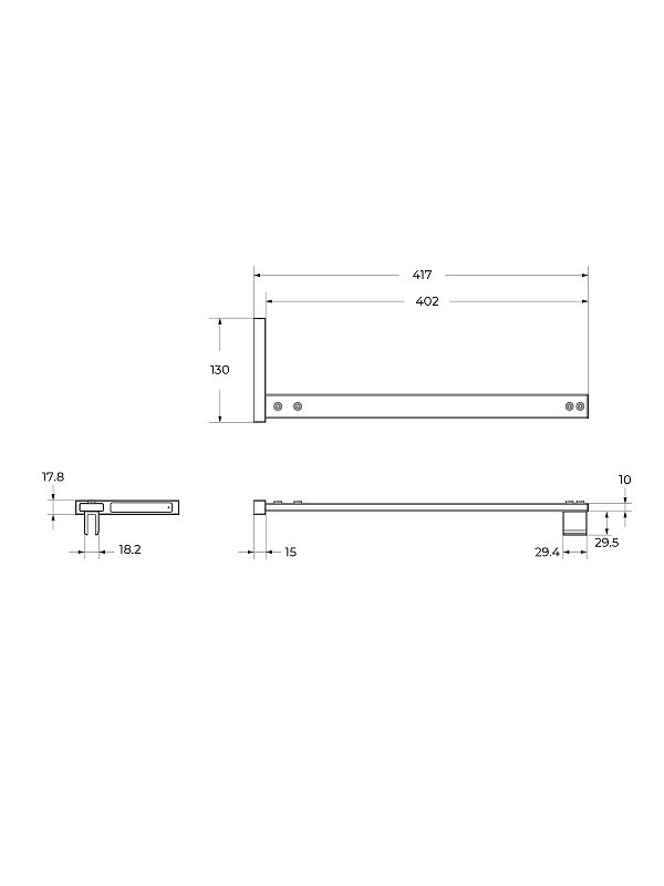 Душевая перегородка BelBagno Uno 90 UNO-L-1-TB-90-BR-Cr
