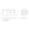 Тумба под раковину BelBagno Kraft 120 R KRAFT-1200-2C-1A-SO-RT-R подвесная