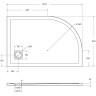 Душевой поддон из искусственного камня BelBagno Uno 120x80 R TRAY-MR-UNO-RH-120/80-550-35-W-R-CR