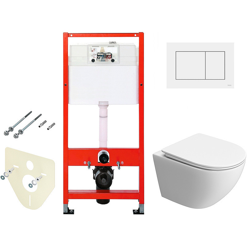 Комплект унитаза BelBagno Uno-Tor BB5177CH-TOR/SC с инсталляцией Tece Base 9400413