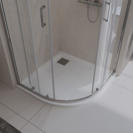 Душевой поддон из искусственного камня BelBagno Uno 90x90 TRAY-MR-UNO-R-90-550-35-W-CR