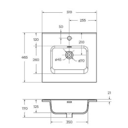 Раковина BelBagno 50 BB500ETL