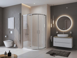 Душевой поддон из искусственного камня BelBagno Uno 120x80 L TRAY-MR-UNO-RH-120/80-550-35-W-L