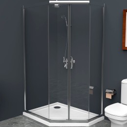 Душевой уголок BelBagno Uno 100х80 UNO-195-PH-2-100/80-C-Cr