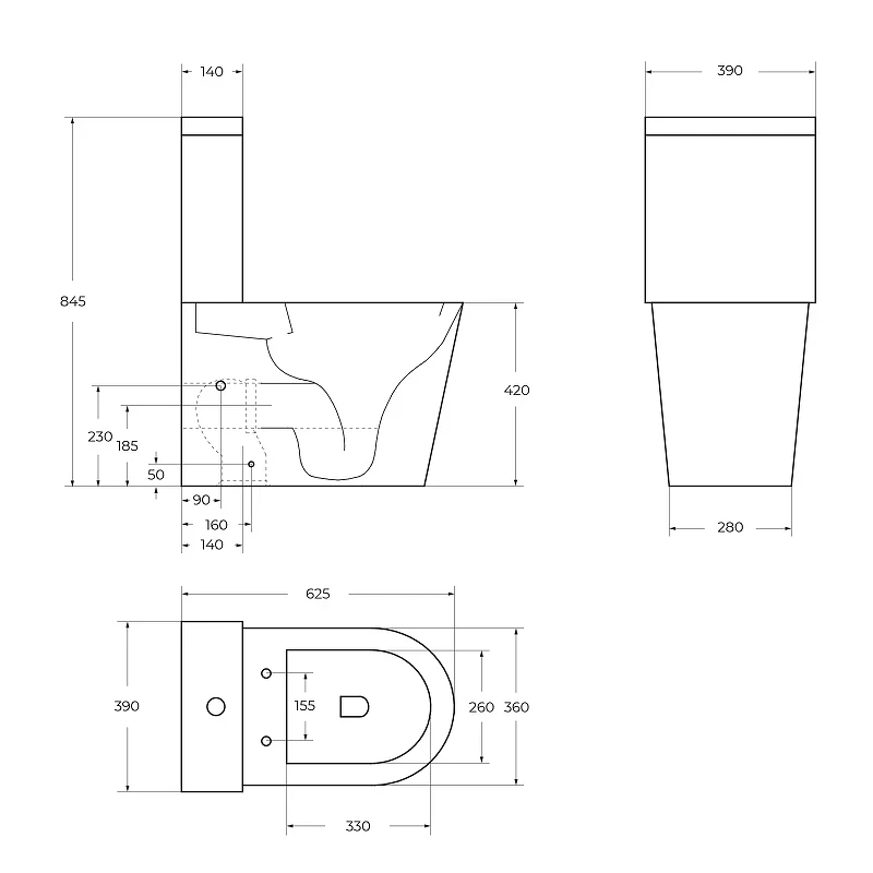 Унитаз-компакт BelBagno Flay-Tor BB2149CP-TOR